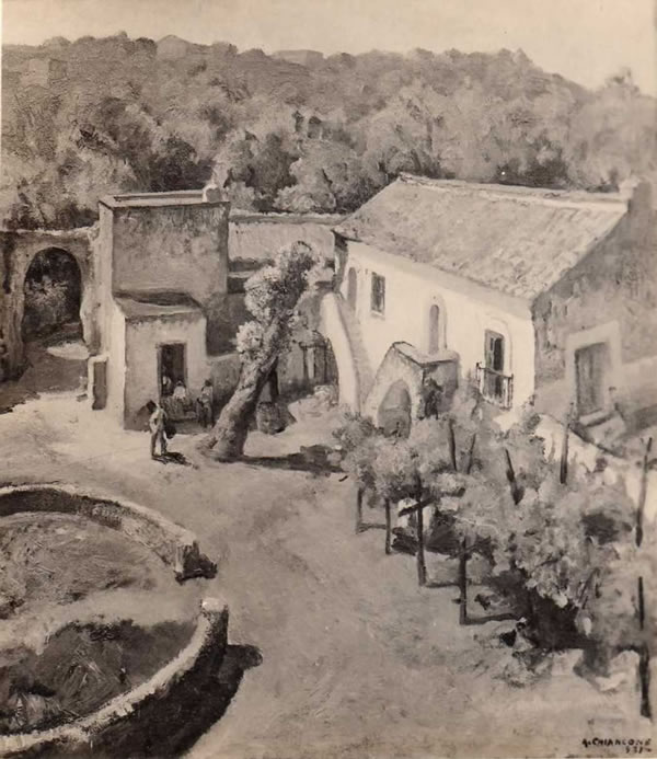 Paesaggio, 1930, olio, esposta III Mostra Sindacale 1931, collezione del Banco di Napoli, Sede di Milano